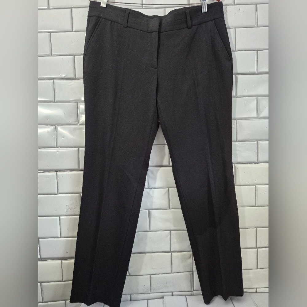 Michael Michael Kors Ladies Black Straight Leg Dress Pant Flat Front Pockets 63/